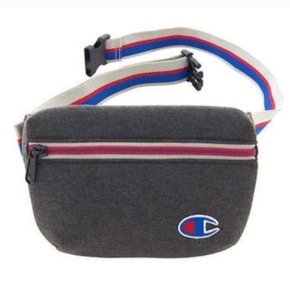 Champion Fanny Pack Shoulder Belt Bag Multipurpose Gray Adjustable Strap - Picture 3 of 6